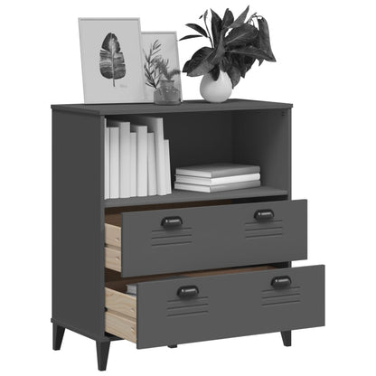 Bookcase "VIKEN" Anthracite Grey 80x40x90 cm Engineered Wood