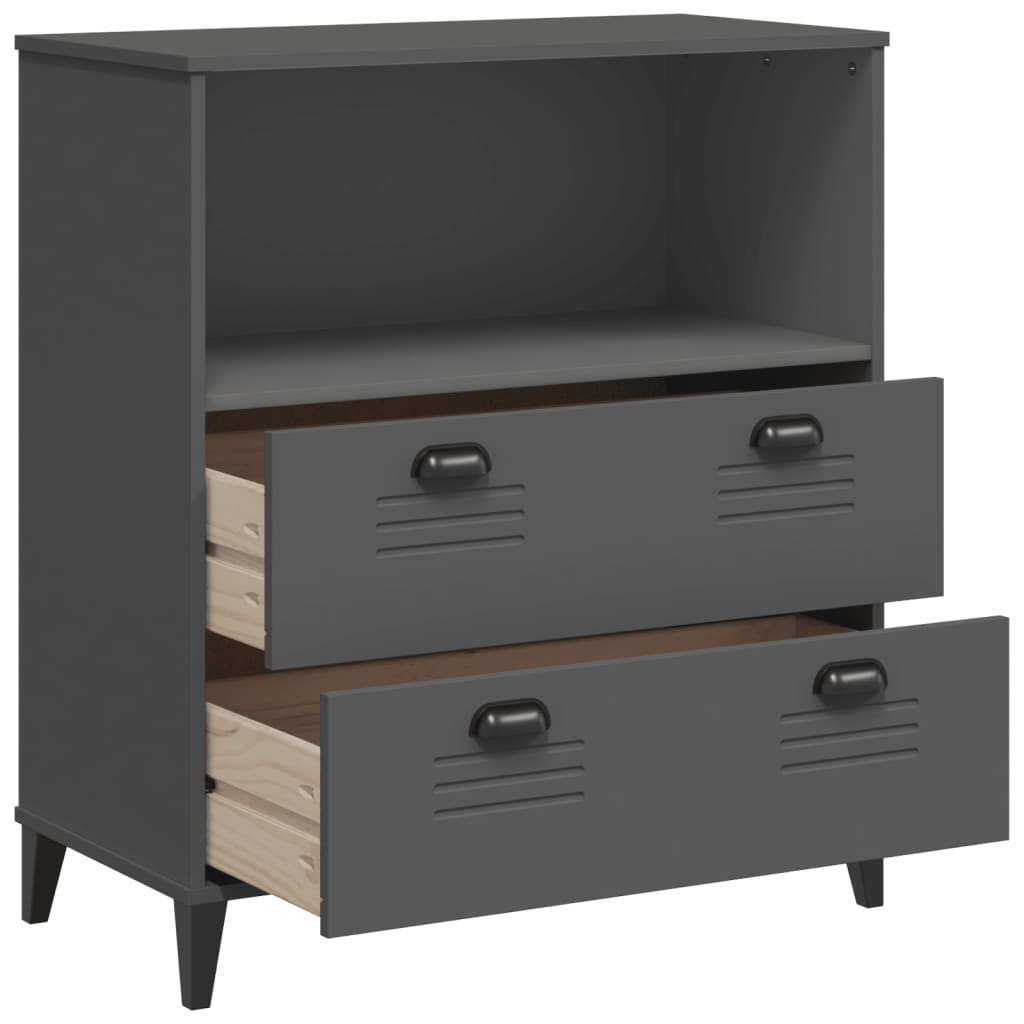 Bookcase "VIKEN" Anthracite Grey 80x40x90 cm Engineered Wood