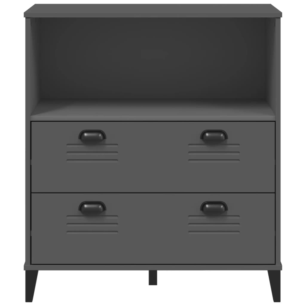 Bookcase "VIKEN" Anthracite Grey 80x40x90 cm Engineered Wood