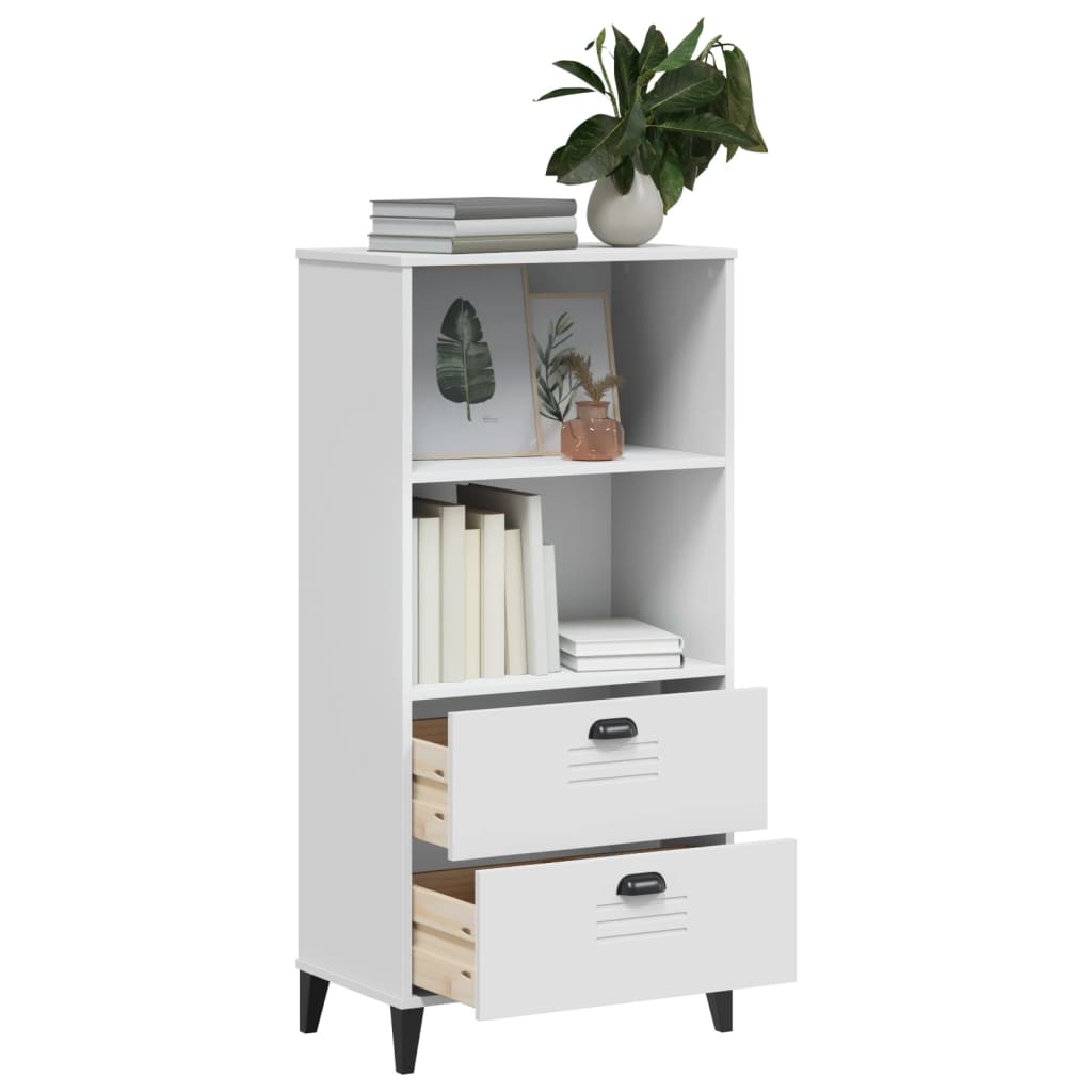 Bookcase "VIKEN" White 60x35x123 cm Engineered Wood