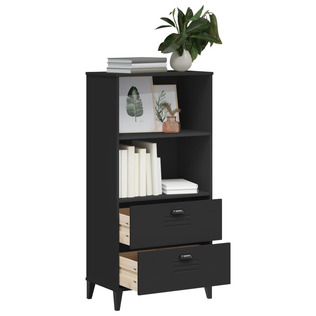 Bookcase "VIKEN" Black 60x35x123 cm Engineered Wood