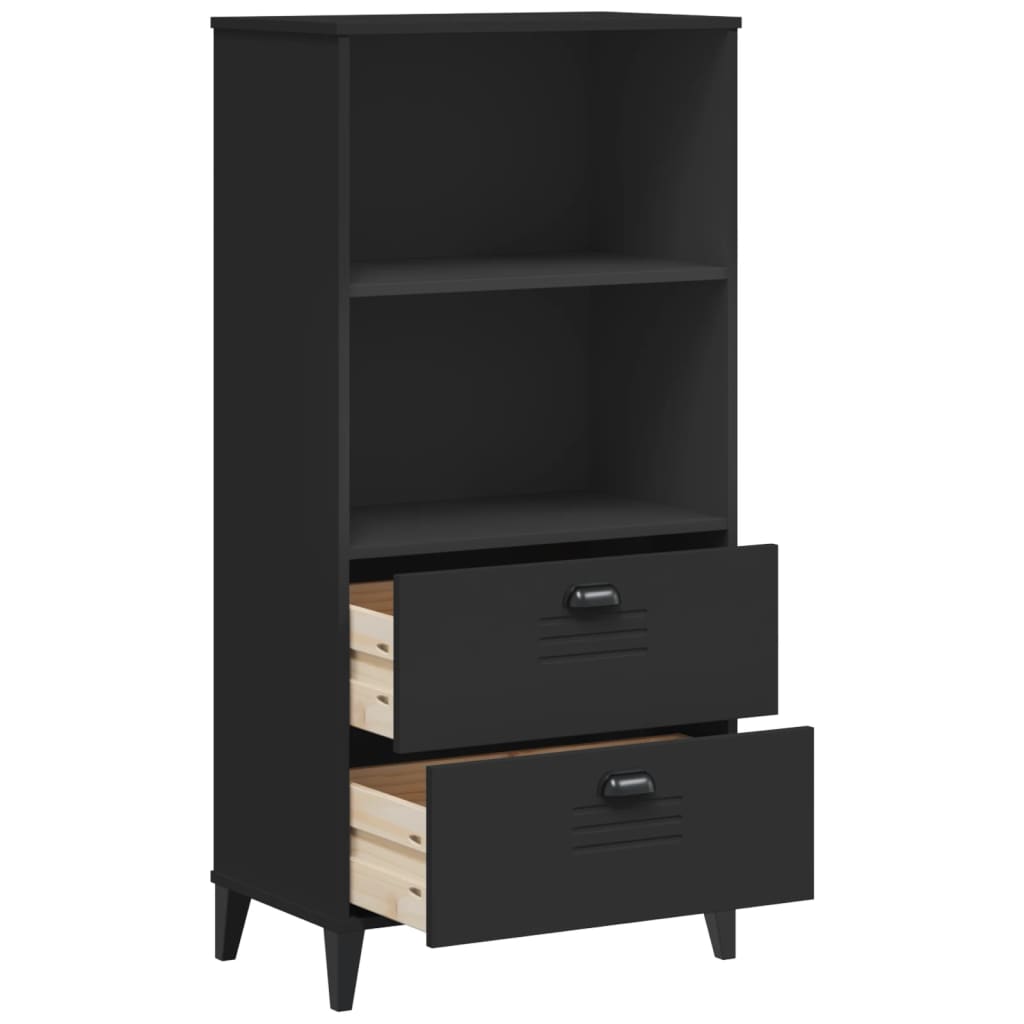 Bookcase "VIKEN" Black 60x35x123 cm Engineered Wood