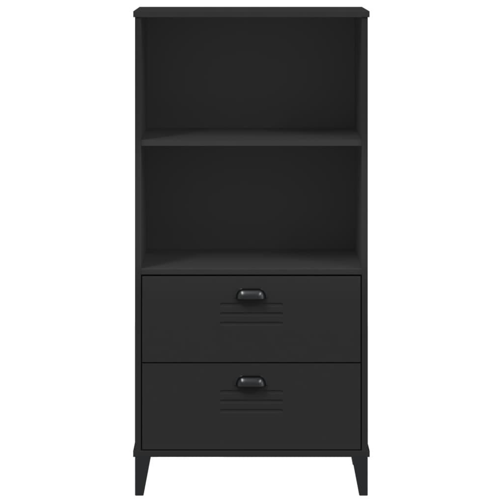 Bookcase "VIKEN" Black 60x35x123 cm Engineered Wood