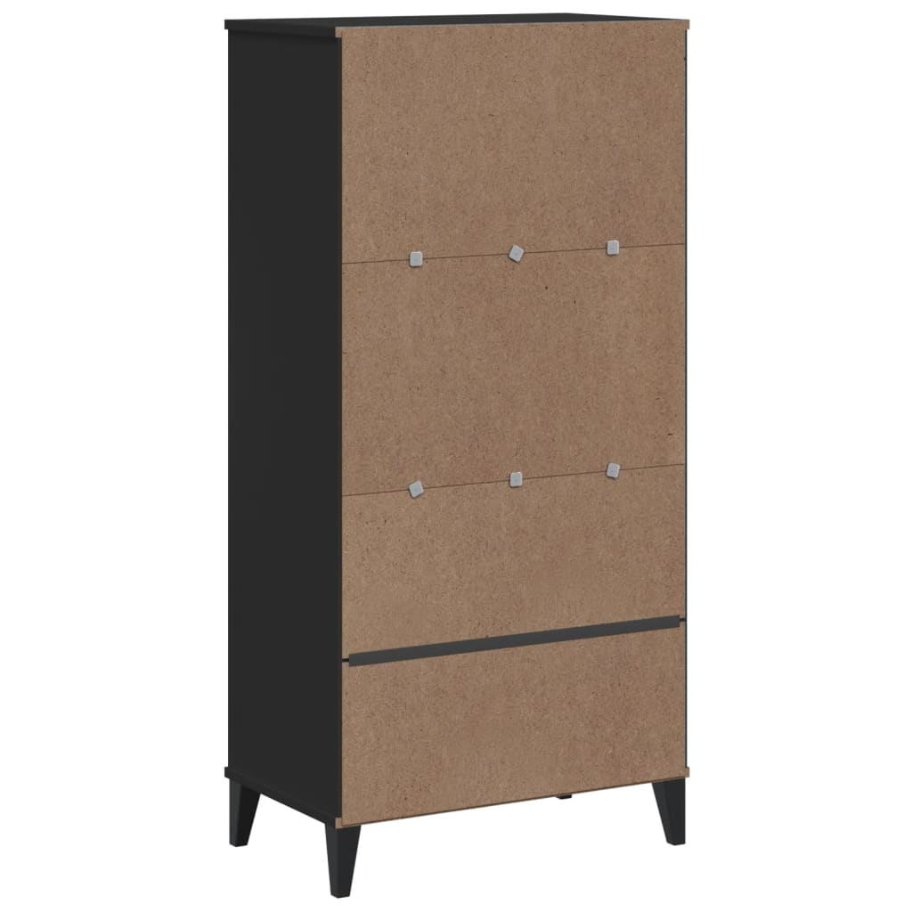 Bookcase "VIKEN" Black 60x35x123 cm Engineered Wood