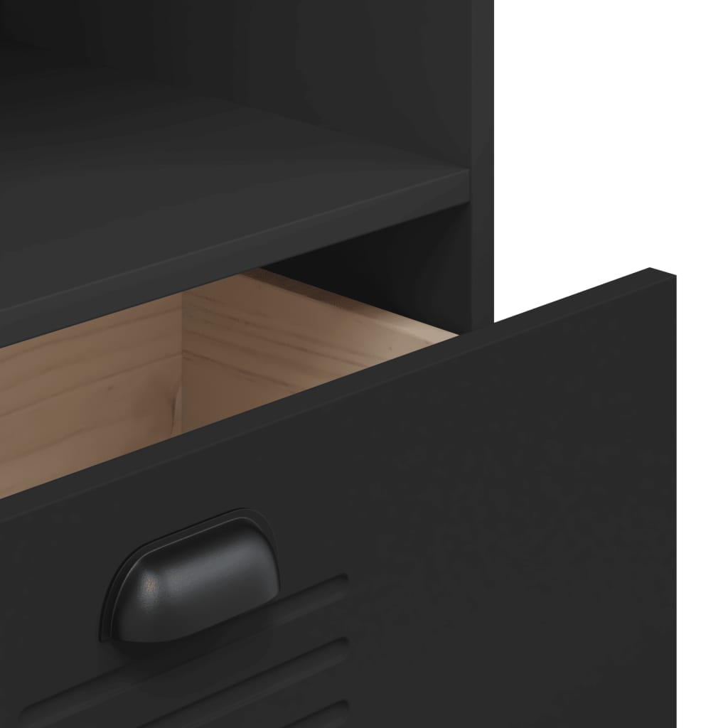 Bookcase "VIKEN" Black 60x35x123 cm Engineered Wood