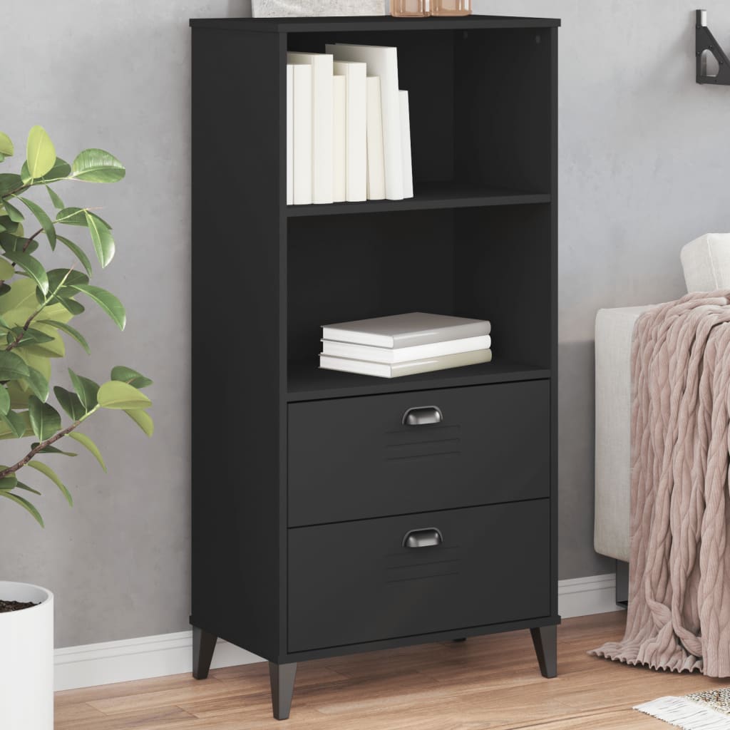 Bookcase "VIKEN" Black 60x35x123 cm Engineered Wood
