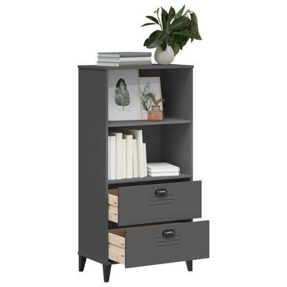 Bookcase "VIKEN" Anthracite Grey 60x35x123 cm Engineered Wood