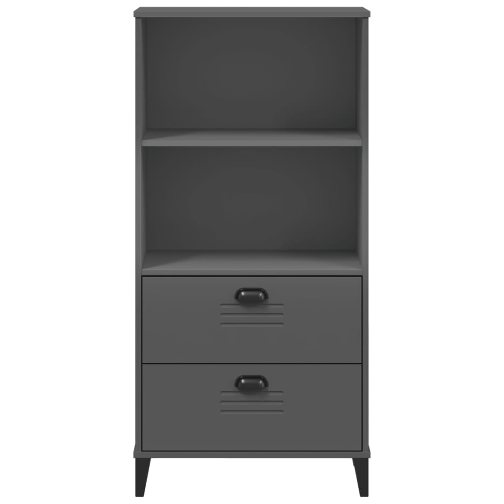 Bookcase "VIKEN" Anthracite Grey 60x35x123 cm Engineered Wood