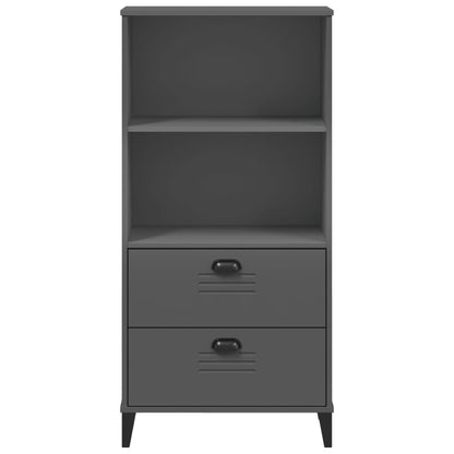 Bookcase "VIKEN" Anthracite Grey 60x35x123 cm Engineered Wood