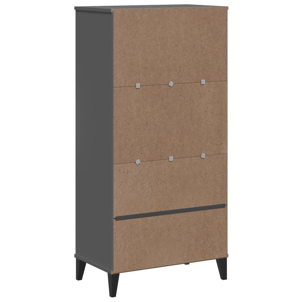 Bookcase "VIKEN" Anthracite Grey 60x35x123 cm Engineered Wood