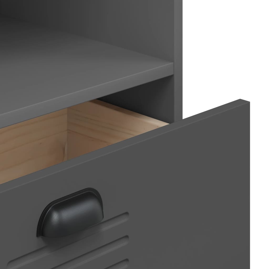 Bookcase "VIKEN" Anthracite Grey 60x35x123 cm Engineered Wood