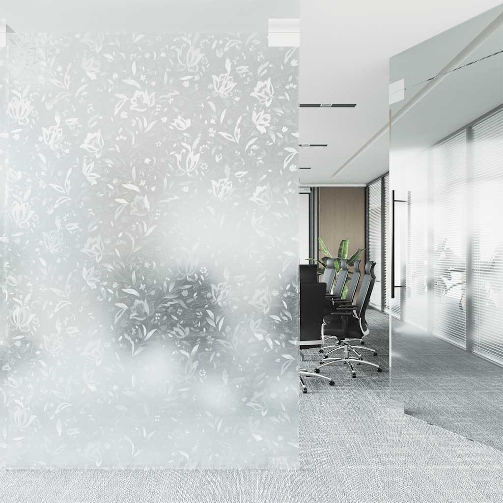Window Film Frosted Flower Pattern 90x500 cm PVC