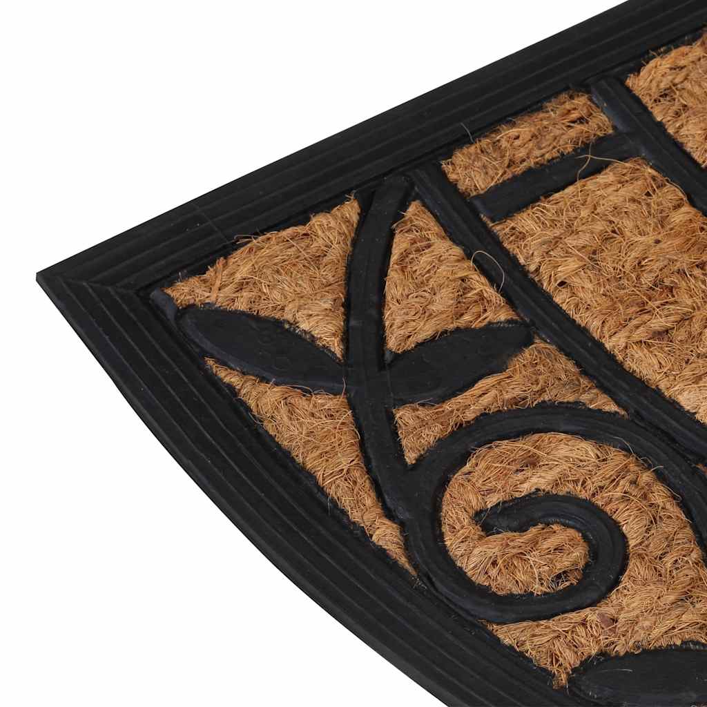 Door Mat Half Round 45x75 cm Rubber and Coir