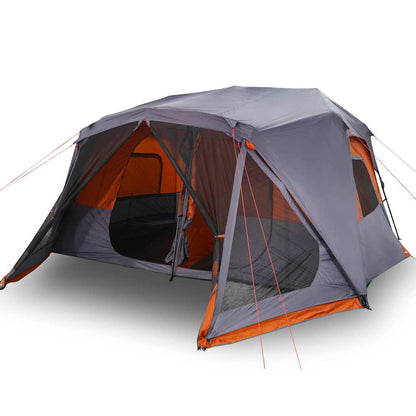 Family Tent 10-Person Grey and Orange Quick Release Waterproof