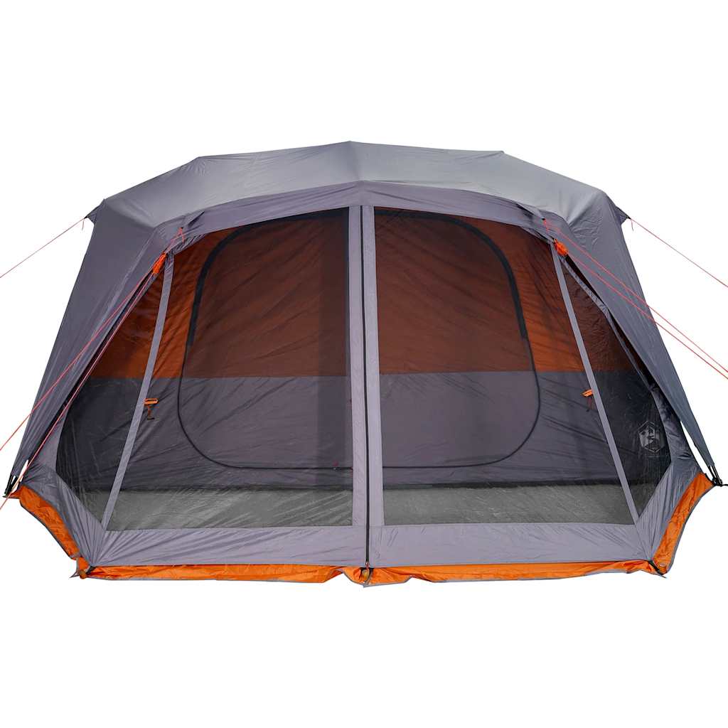 Family Tent 10-Person Grey and Orange Quick Release Waterproof