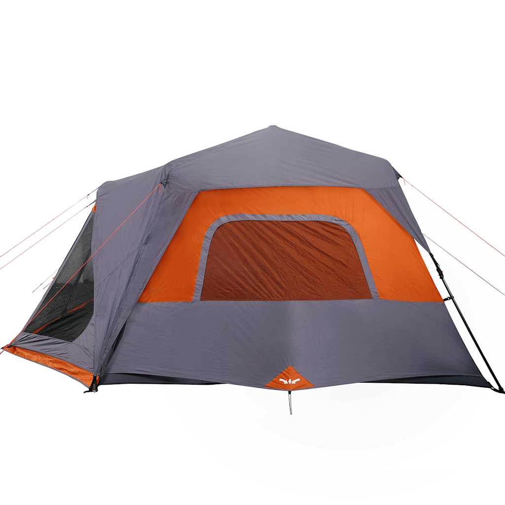 Family Tent 10-Person Grey and Orange Quick Release Waterproof