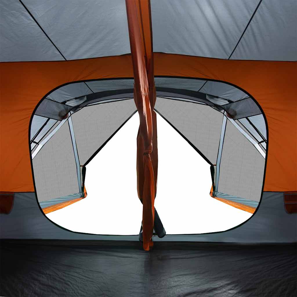 Family Tent 10-Person Grey and Orange Quick Release Waterproof