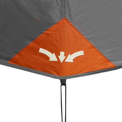 Family Tent 10-Person Grey and Orange Quick Release Waterproof