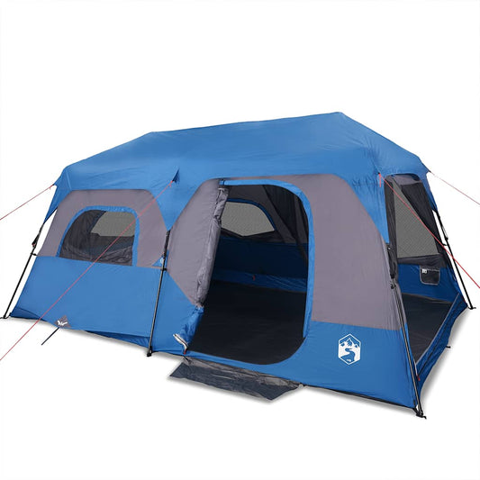 Family Tent 9-Person Blue Quick Release Waterproof
