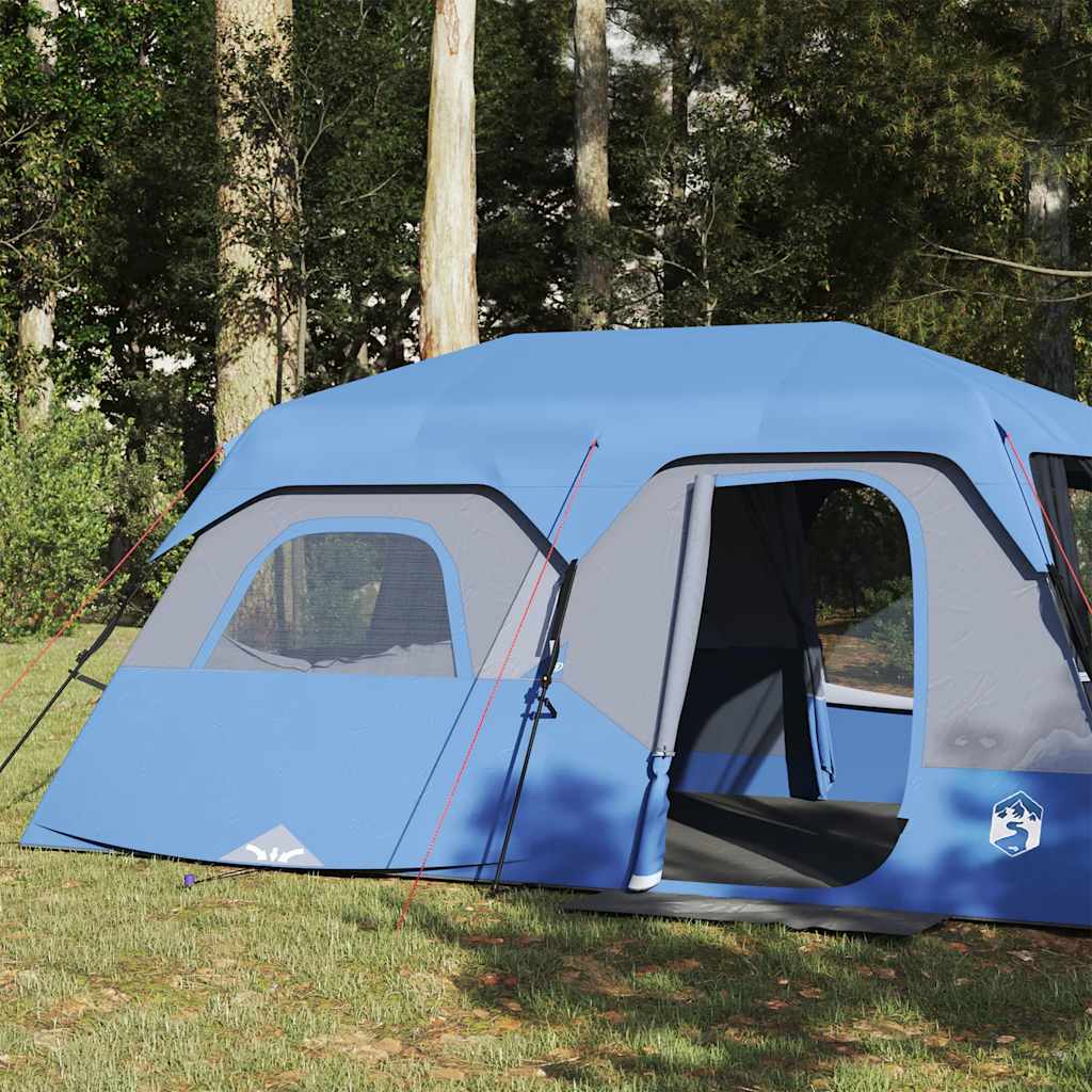 Family Tent 9-Person Blue Quick Release Waterproof