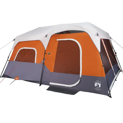 Family Tent with LED 9-Person Light Grey&Orange Quick Release