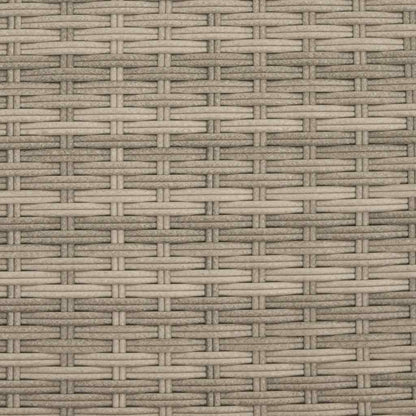 Garden Sofa 2-Seater with Canopy and Stools Light Grey Poly Rattan