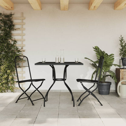 Garden Dining Set | Anthracite | Expanded metal mesh | Compact | Foldable