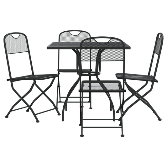 Garden Dining Set | Anthracite | Expanded metal mesh | 5 Piece Set
