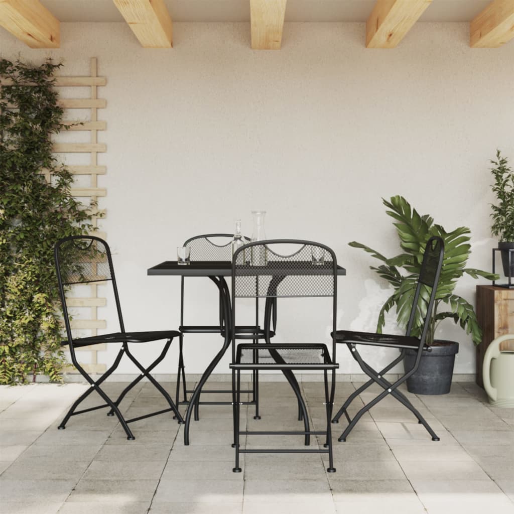 Garden Dining Set | Anthracite | Expanded metal mesh | 5 Piece Set