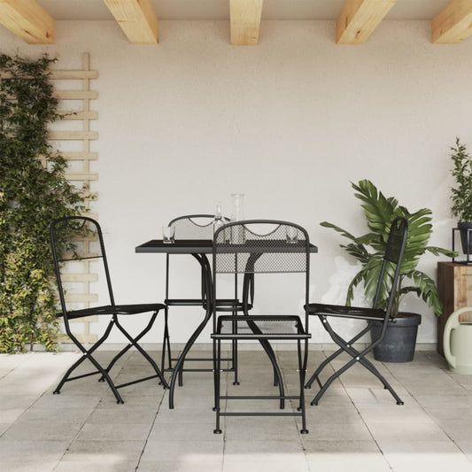 Garden Dining Set | Anthracite | Expanded metal mesh | 5 Piece Set