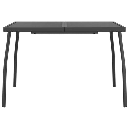 Garden Dining Set | Anthracite | Metal mesh | 7 piece set | Foldable