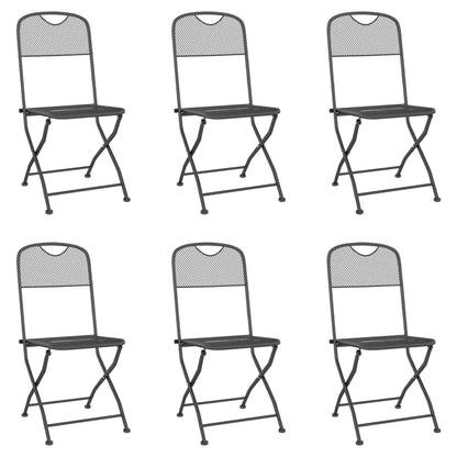 Garden Dining Set | Anthracite | Metal Mesh | Foldable