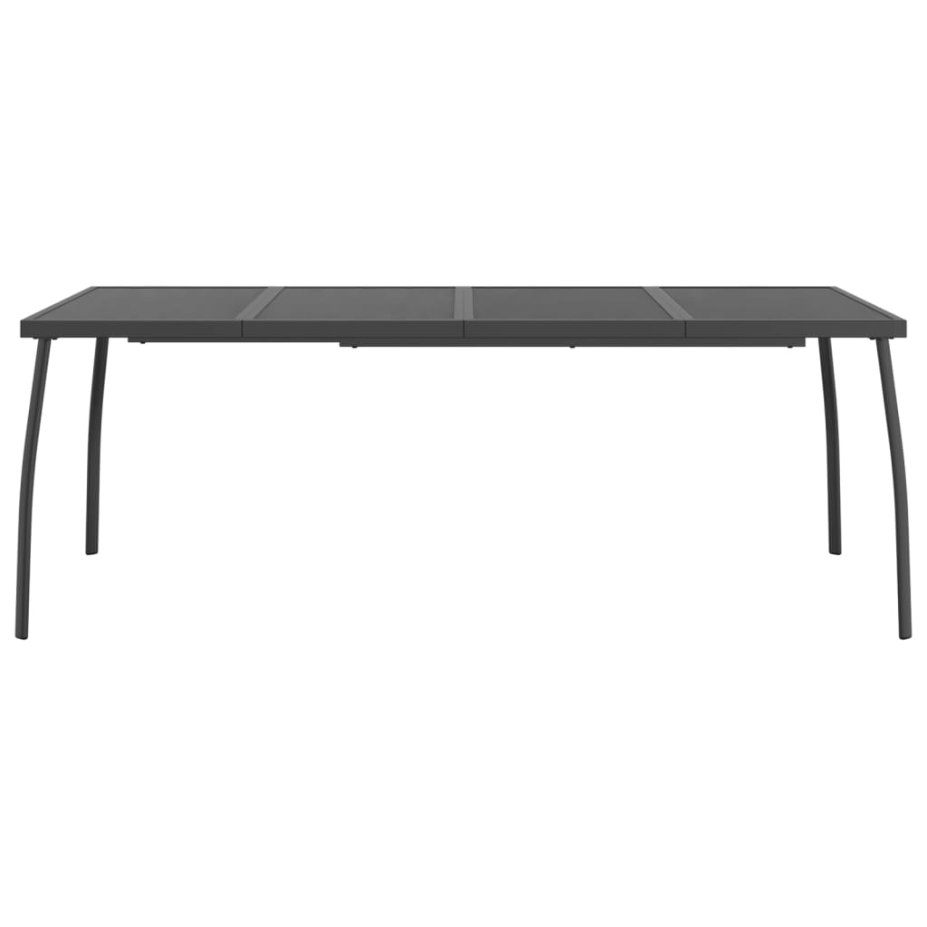 Garden Dining Set | Anthracite | Metal mesh | 9 Piece Set | Collapsible