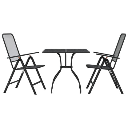 Garden Dining Set | Anthracite | Metal Mesh | Medium | Foldable