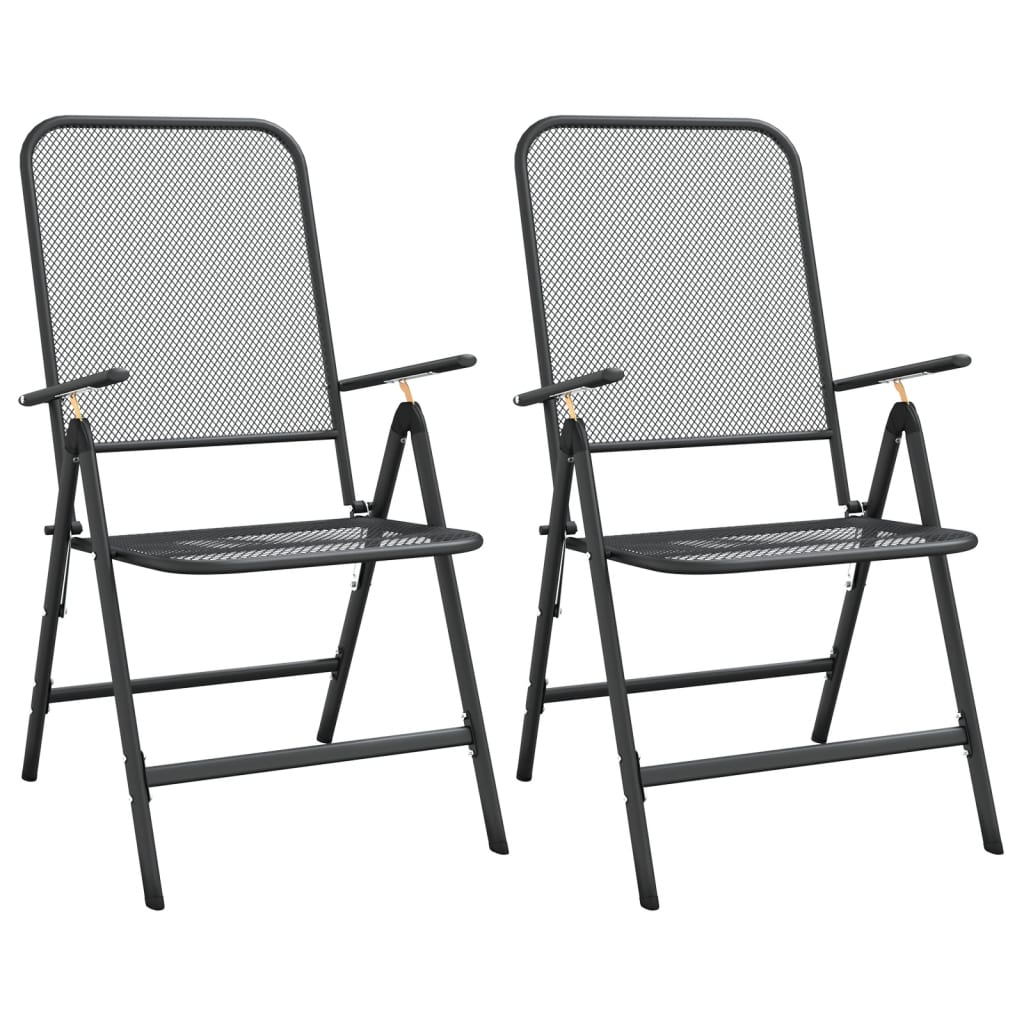 Garden Dining Set | Anthracite | Metal Mesh | Medium | Foldable