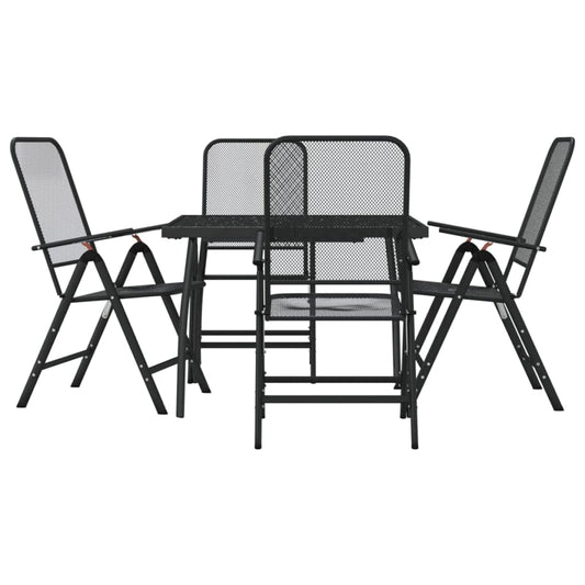 Garden Dining Set | Anthracite | Metal | 5 Piece Set