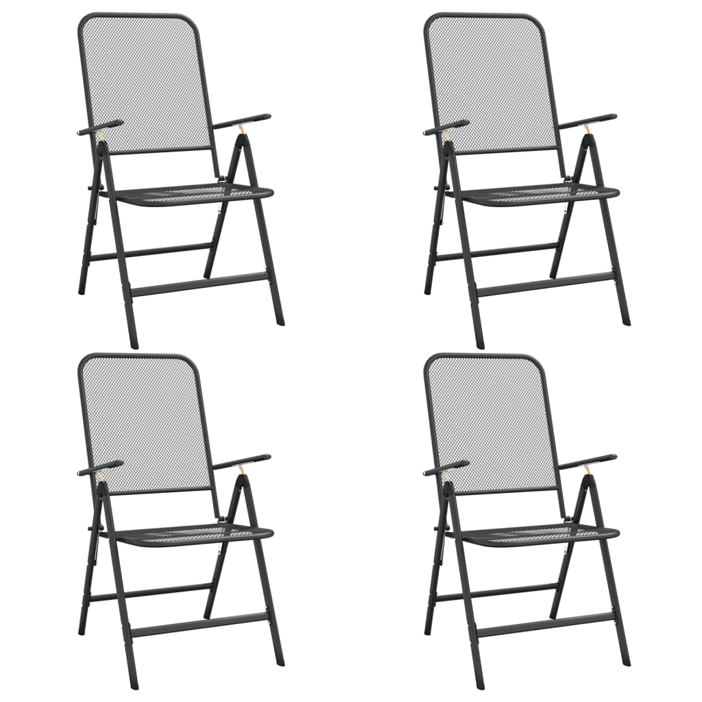 Garden Dining Set | Anthracite | Metal | 5 Piece Set