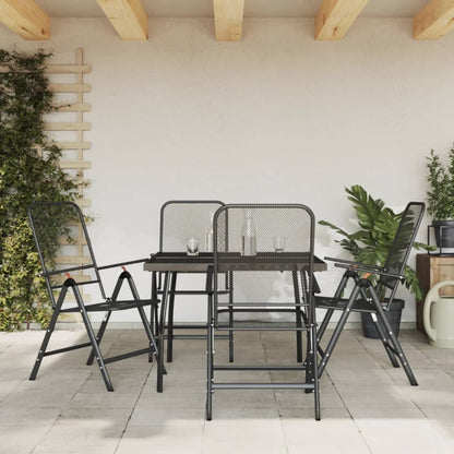 Garden Dining Set | Anthracite | Metal | 5 Piece Set