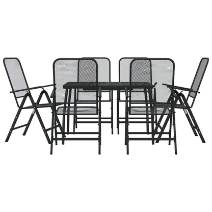 Garden Dining Set | Anthracite | Metal Mesh | Large | Foldable