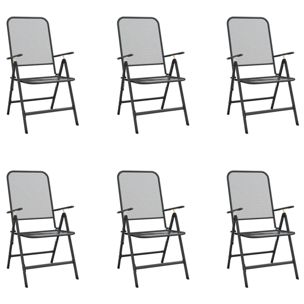 Garden Dining Set | Anthracite | Metal Mesh | Large | Foldable