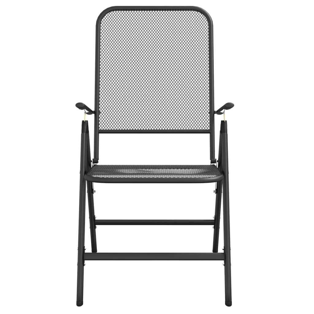 Garden Dining Set | Anthracite | Metal Mesh | Large | Foldable