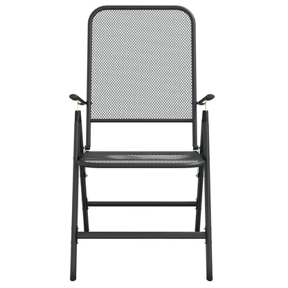 Garden Dining Set | Anthracite | Metal Mesh | Large | Foldable