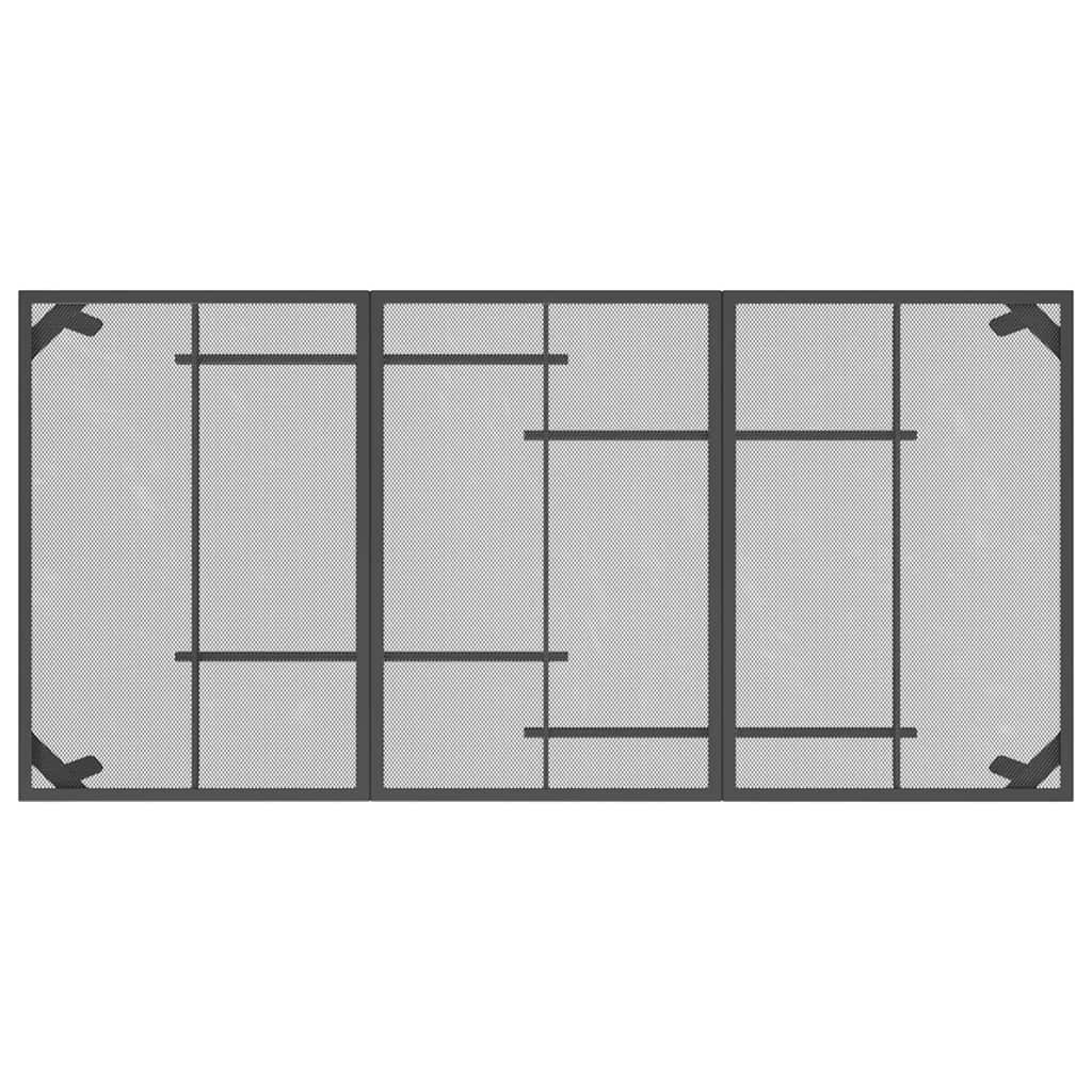 7 Piece Garden Dining Set Anthracite Metal Mesh