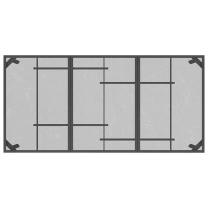 7 Piece Garden Dining Set Anthracite Metal Mesh