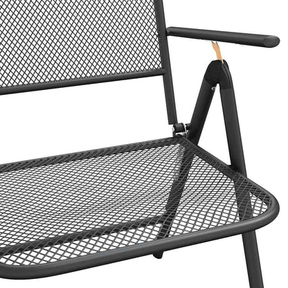 Garden Dining Set | Anthracite | Metal | Standard | Foldable