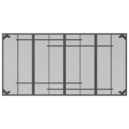 9 Piece Garden Dining Set Anthracite Metal Mesh
