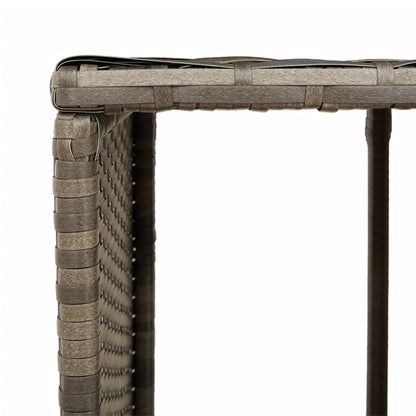 Storage Shelves for Hot Tub 2 pcs Grey Poly Rattan
