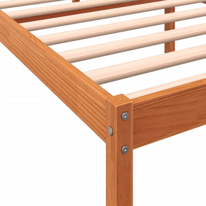 Senior Bed without Mattress Wax Brown 90x190 cm Single Solid Wood Pine