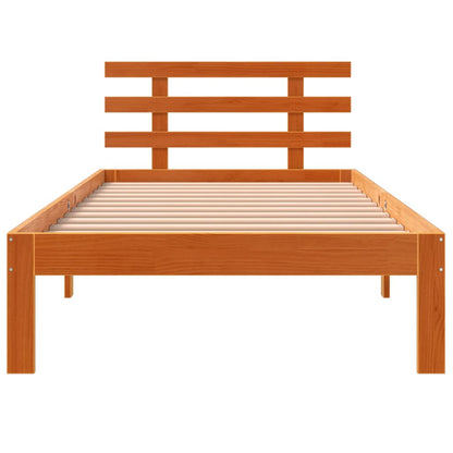 Bed Frame | Wax Brown | Solid Pine Wood, Plywood | 100 x 200 cm | Durable