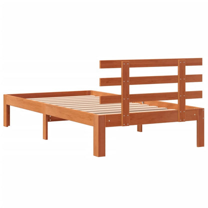 Bed Frame | Wax Brown | Solid Pine Wood, Plywood | 100 x 200 cm | Durable